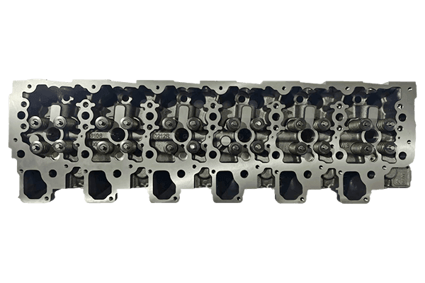 Top view of a diesel engine cylinder head